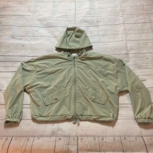 Decathlon Crop Top Full Zip Jacket‎ Tan Women's Size Small